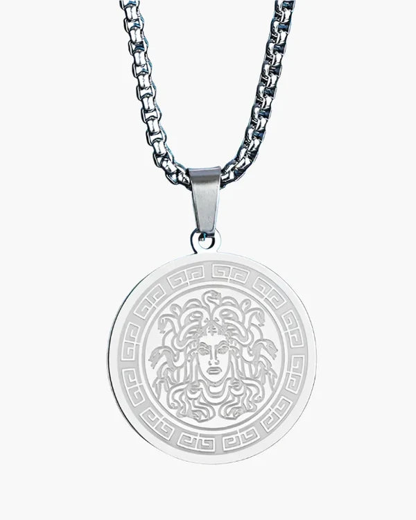 Medusa Long Chain Silver