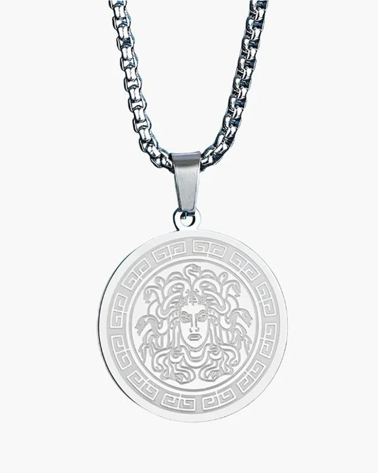 Medusa Long Chain Silver