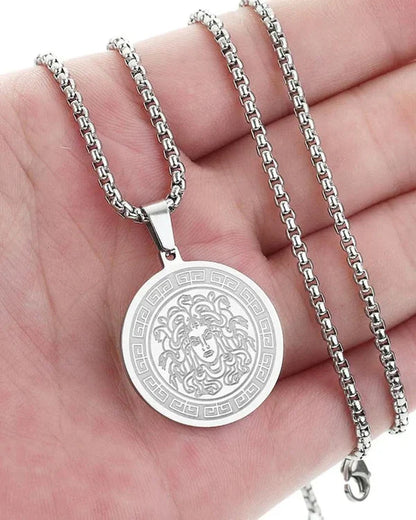 Medusa Long Chain Silver